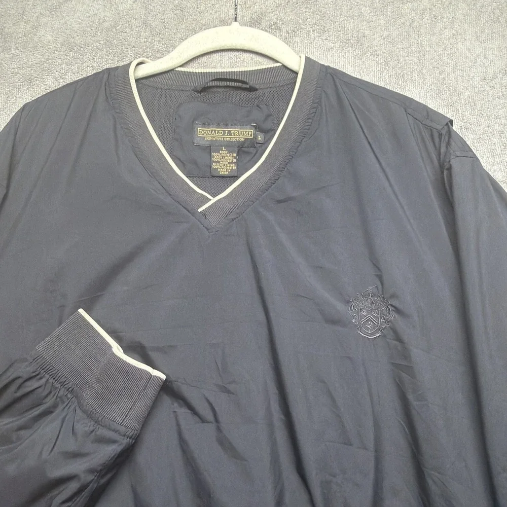 Donald J Trump Signature Collection Windbreaker Jacket V Neck Mens‎ Large